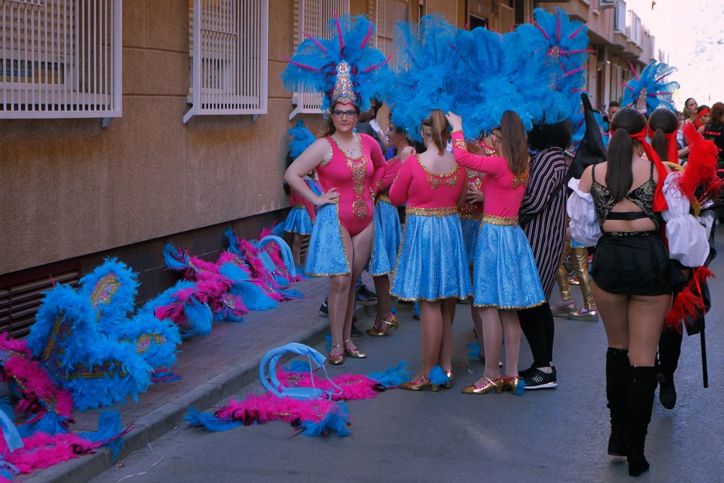 preparación desfile de carnaval 2019
