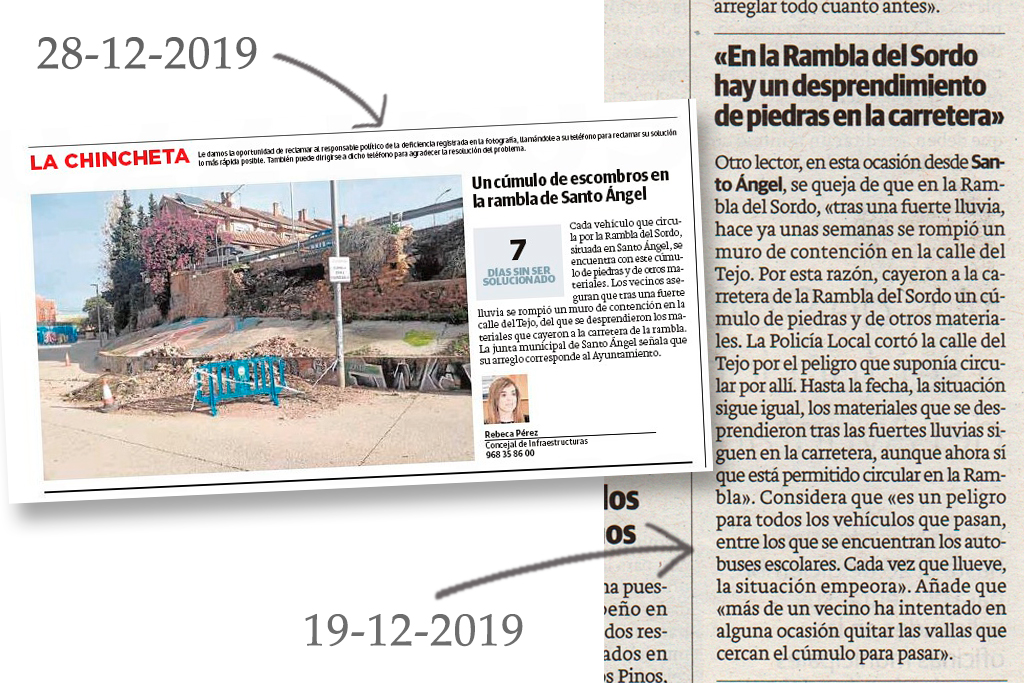 publicaciones diario La Verdad diciembre 2018