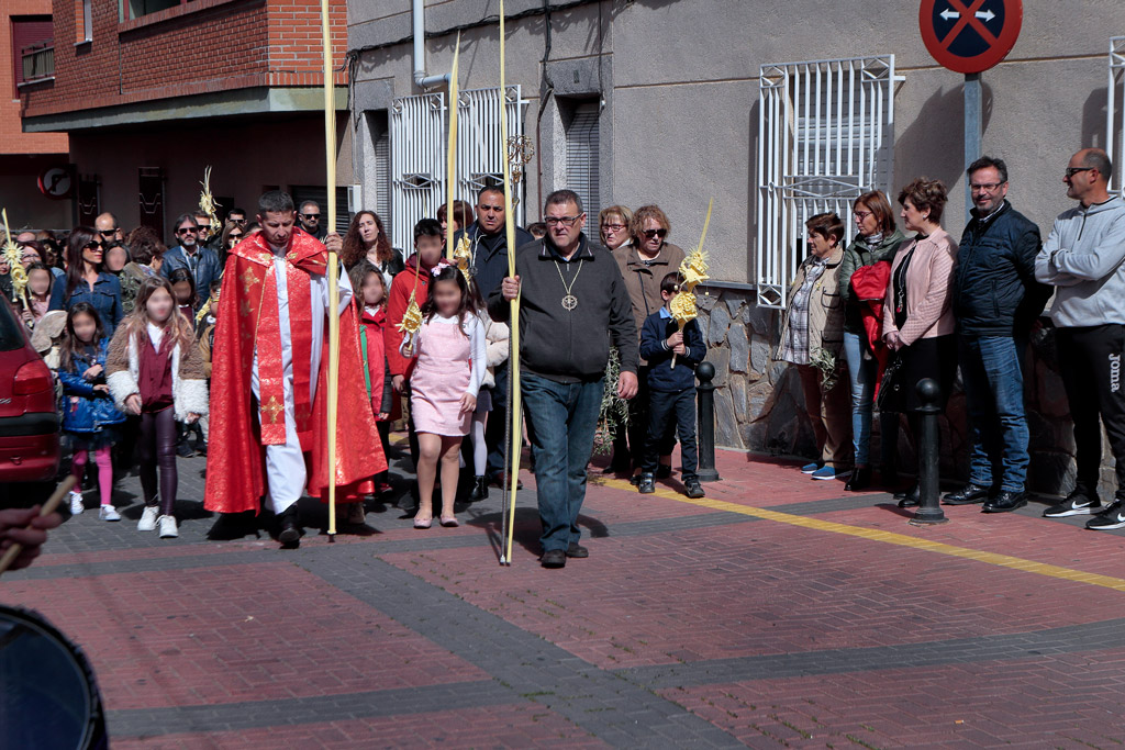 Domingo de Ramos 2018 en Santo Ángel - llegada a la iglesia