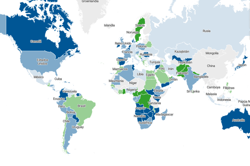 mapa coronavirus COVID-19 mundial