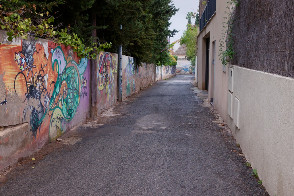 Grafitis en las calles de Santo Ángel