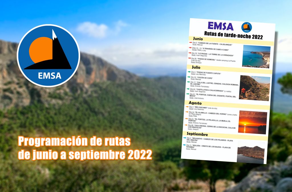 Rutas EMSA de junio a septiembre del 2022