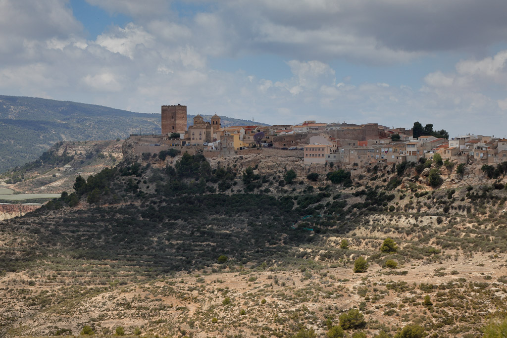 Vista desde la carretera de la Villa de Aledo en Murcia