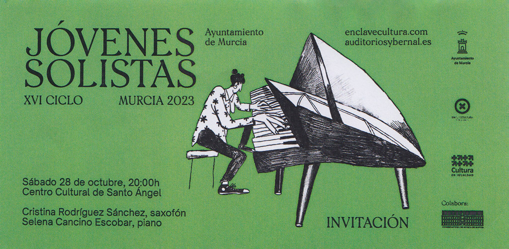 Invitación concierto Jóvenes Solistas - Concierto de la saxofonista Cristina Rodríguez Sánchez