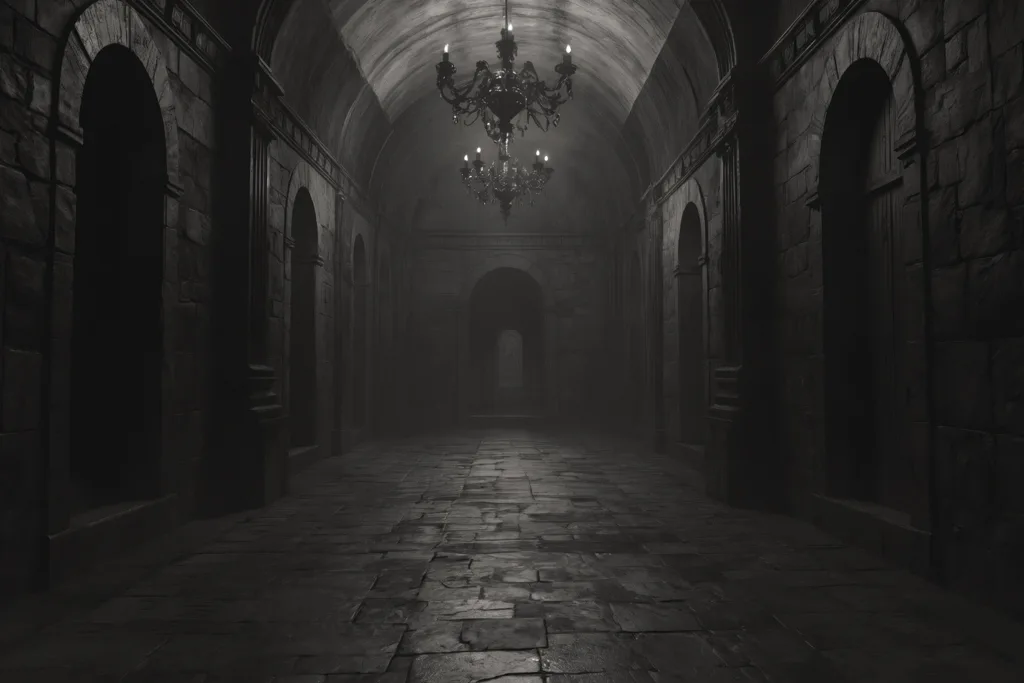 Pasillo oscuro en la tercera planta