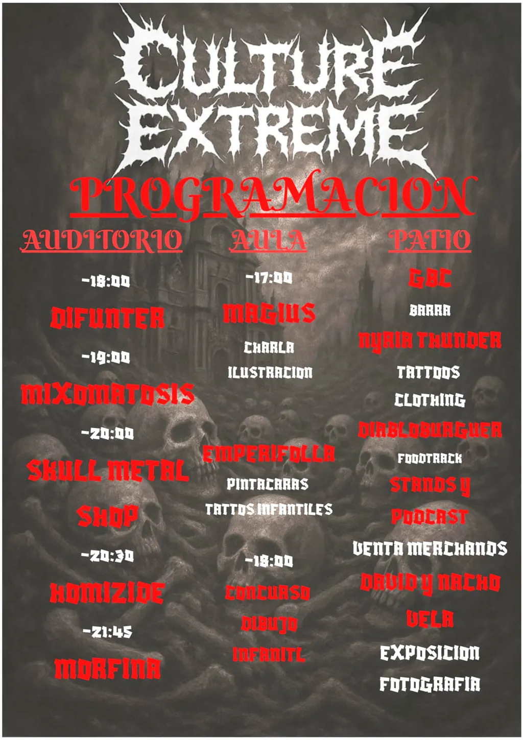 Programa Festival Cultura Extreme Programa Festival Cultura Extreme