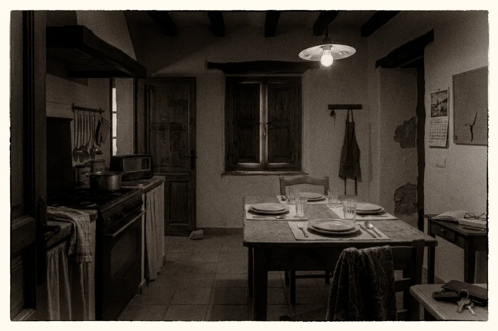 Antigua foto de la cocina de 1968. Antigua foto de la cocina de 1968